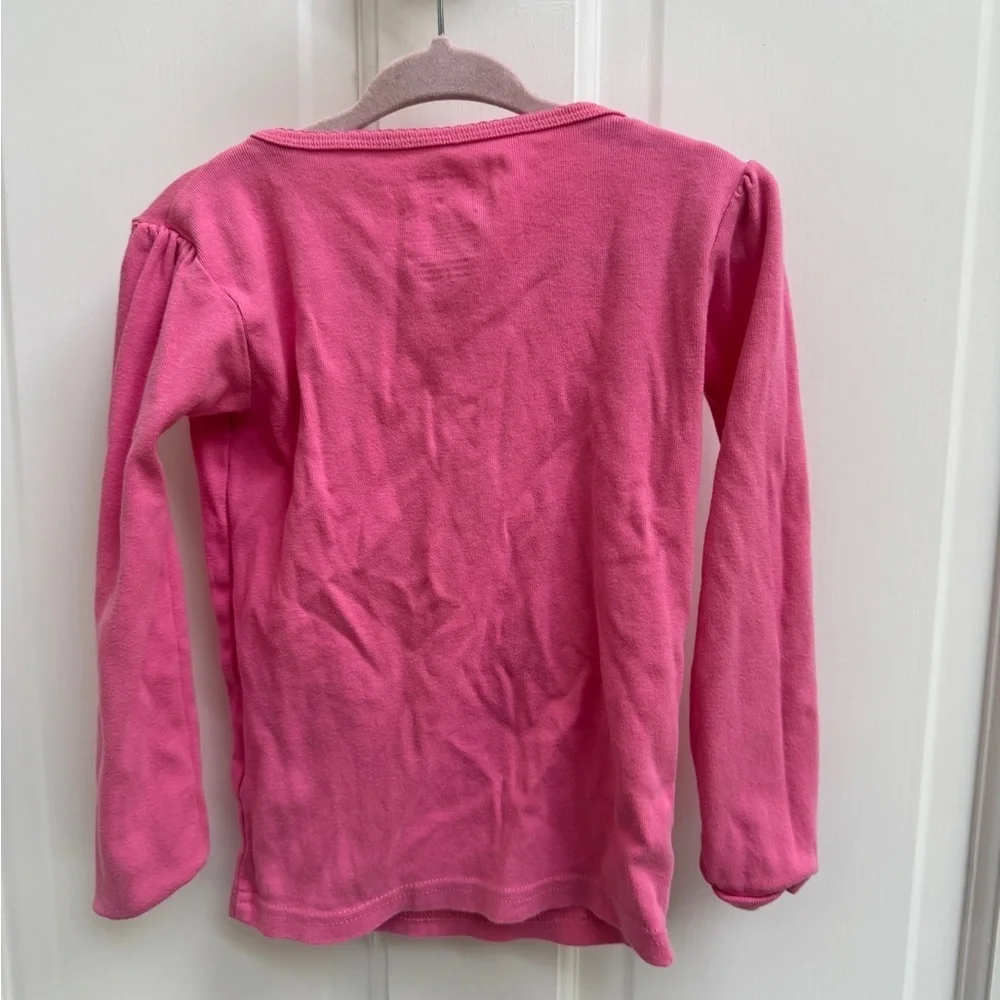 Carter's 4T Pink Long Sleeve Tee with Ballerina and Swan Long Sleeve Pajama Top